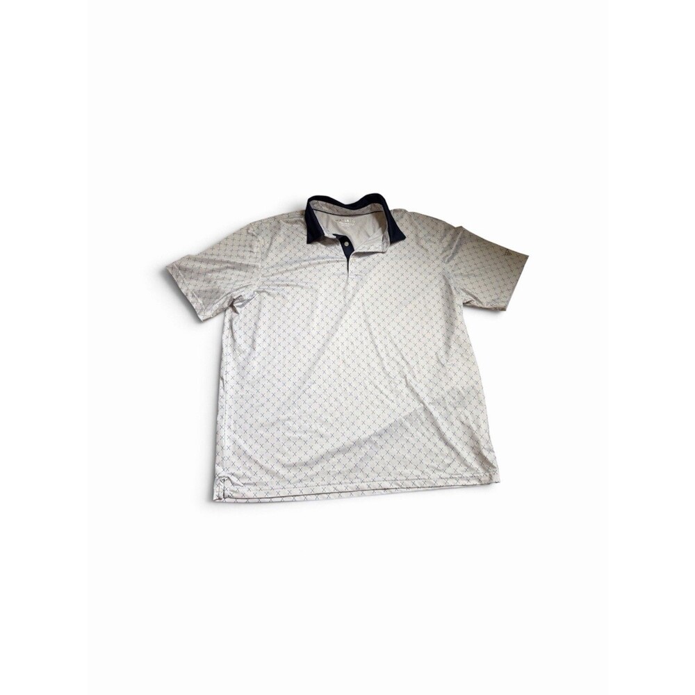 Maelreg Performance Polo Shirt Mens 2XL Blue White Golf Club Print Athletic